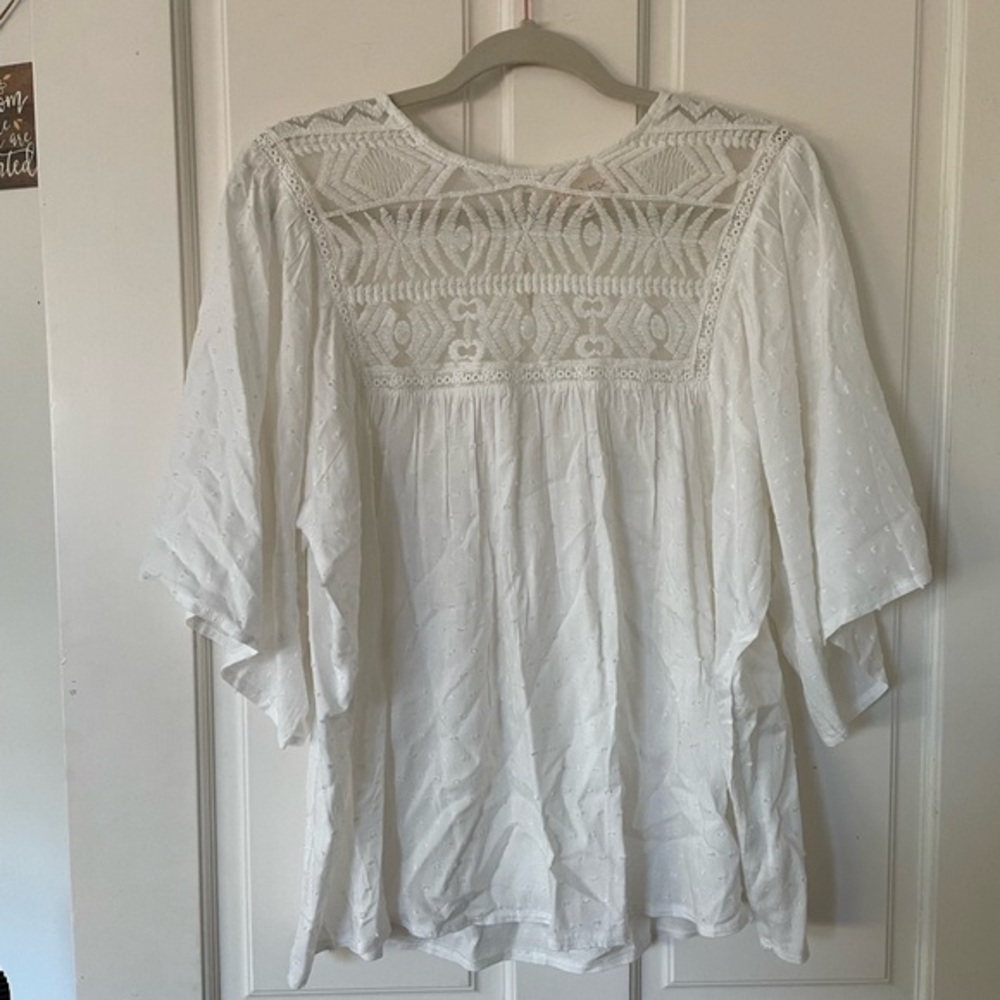 🪷NWT Bohemian Blouse 🪷 Luna Moon Lace Shirt 🪷 Size Women’s M 🪷